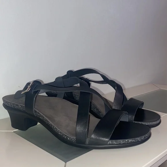 SAS Nouveau Black Leather Open Toe Casual Slingback Sandal-Women’s Sz 10.5M-NWOB - Picture 6 of 16